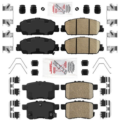 Front & Rear AME Ceramic Disc Brake Pads For Honda Accord Hybrid 2014 2016 2017