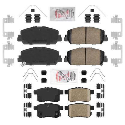 Improved Coated Disc Brake Rotors Brake Pads For Honda Accord Touring 16-17 3.5L