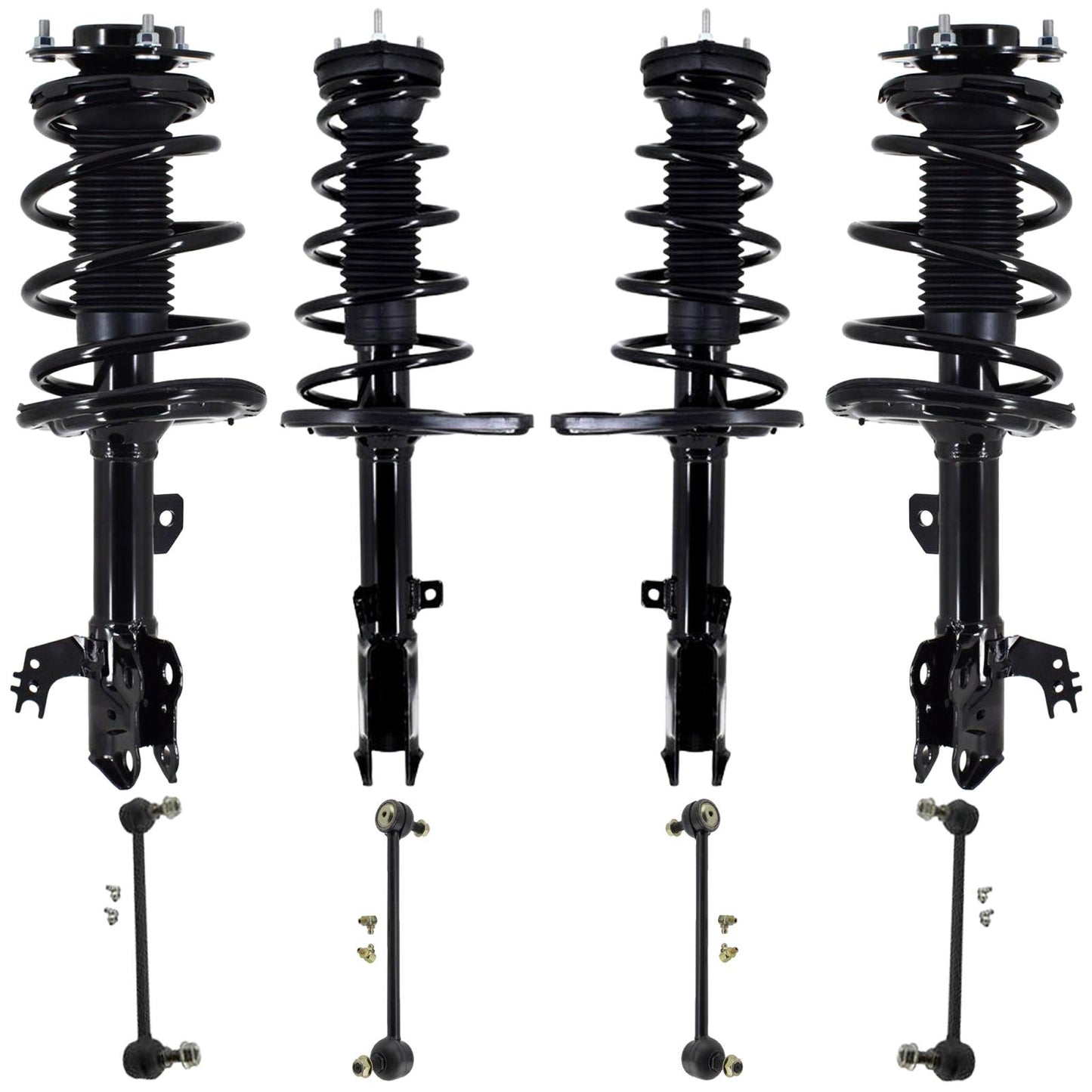 F&R Coil Spring Struts Sway Bar Links For Toyota Avalon 2016-2018 XLE & Hybrid