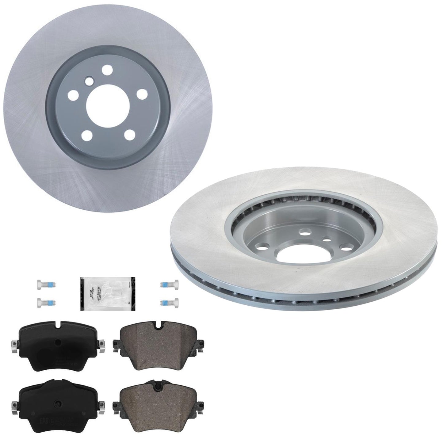 Frt Coated Disc Brake Rotors & EPS Brake Pads For BMW X2 28i 2.0L 2018 2020 2023