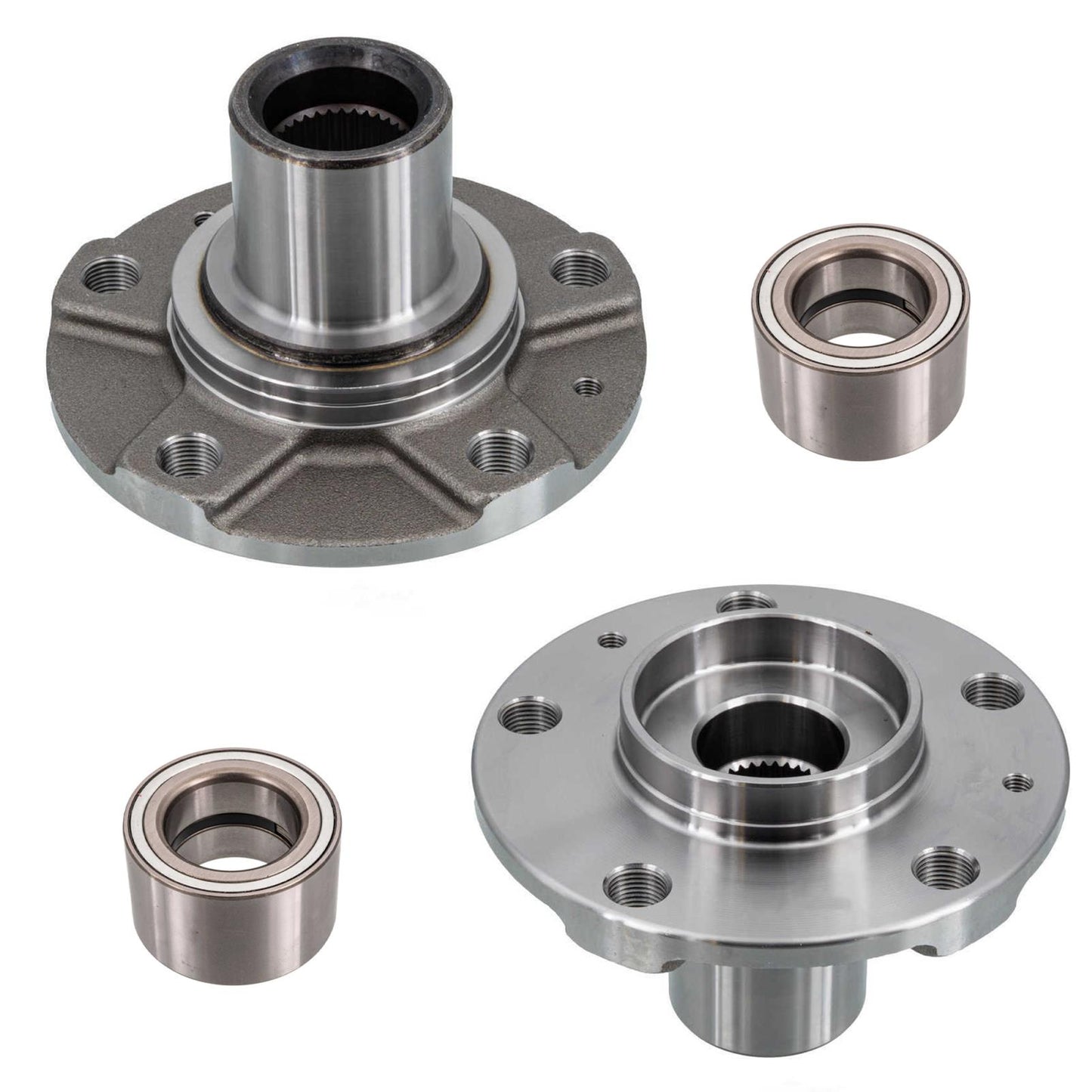Front Wheel Hub & Hub Bearing 4pc Kit for Ram Promaster 1500 2500 3500 2014-2024