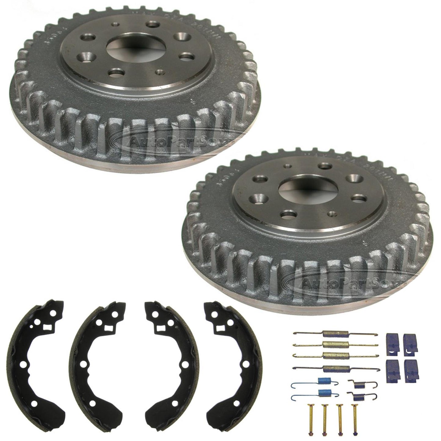 Rear Brake Drum Drums Brake Shoes For 2001 2002 2003 2004 Kia Spectra 4pc Kit