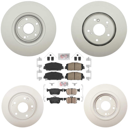 Improved Coated Disc Brake Rotors Brake Pads For Honda Civic Si 2017 2018 2020