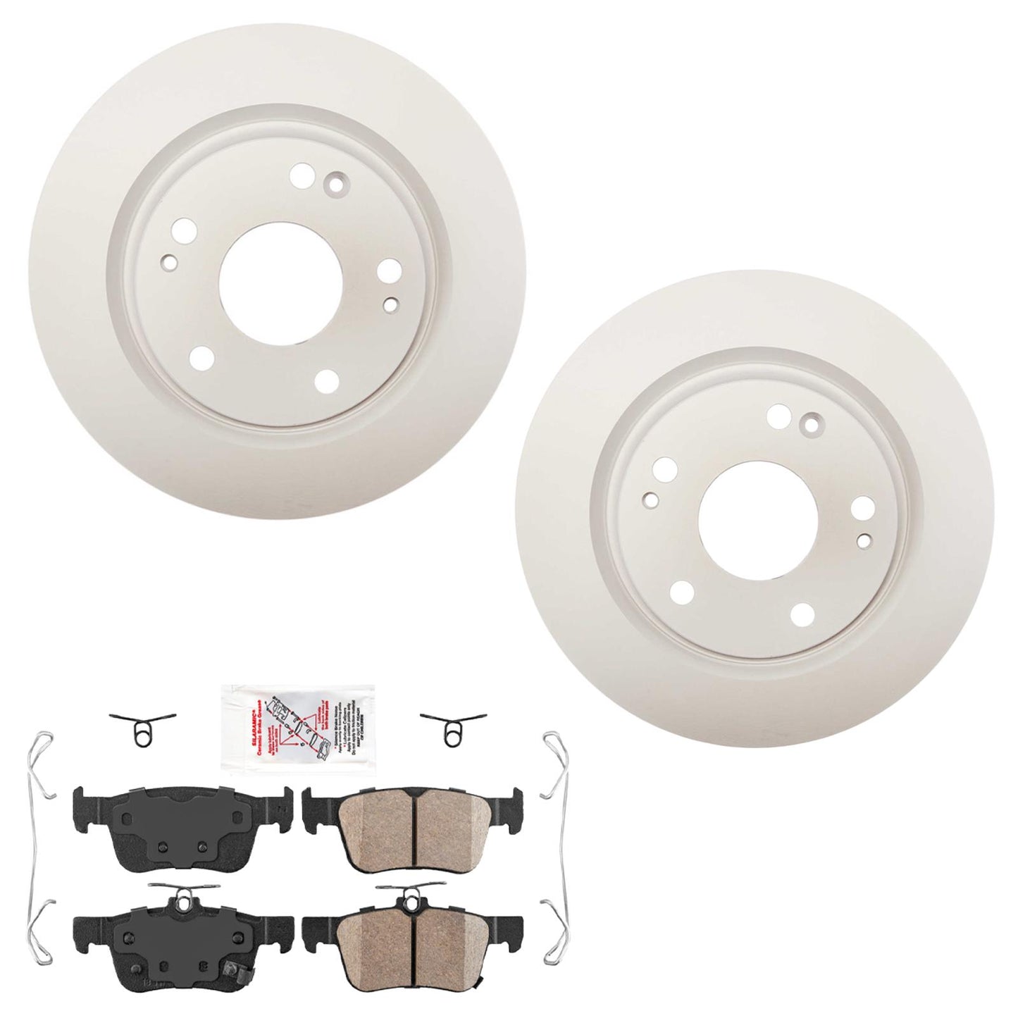 Rear Improved Coated Disc Brake Rotors Brake Pads For Honda Civic Si 2017-2020