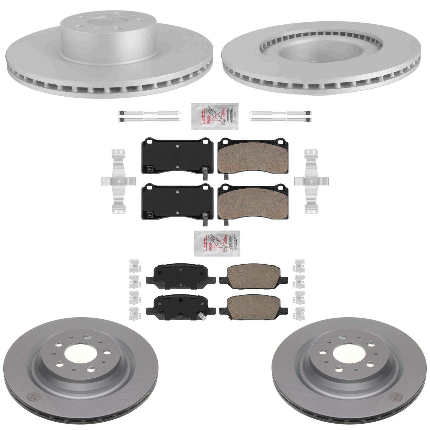Front & Rear Disc Brake Rotors & Pads for Tesla Longe Range Model Y 2020-2024