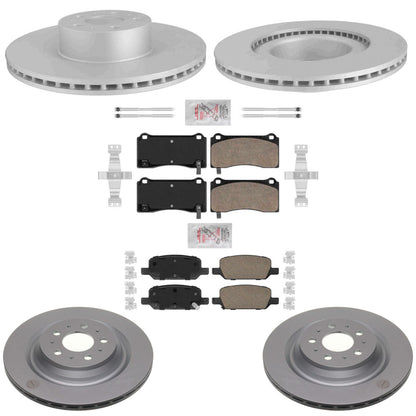 Front & Rear Disc Brake Rotors & Pads for Tesla Longe Range Model Y 2020-2024