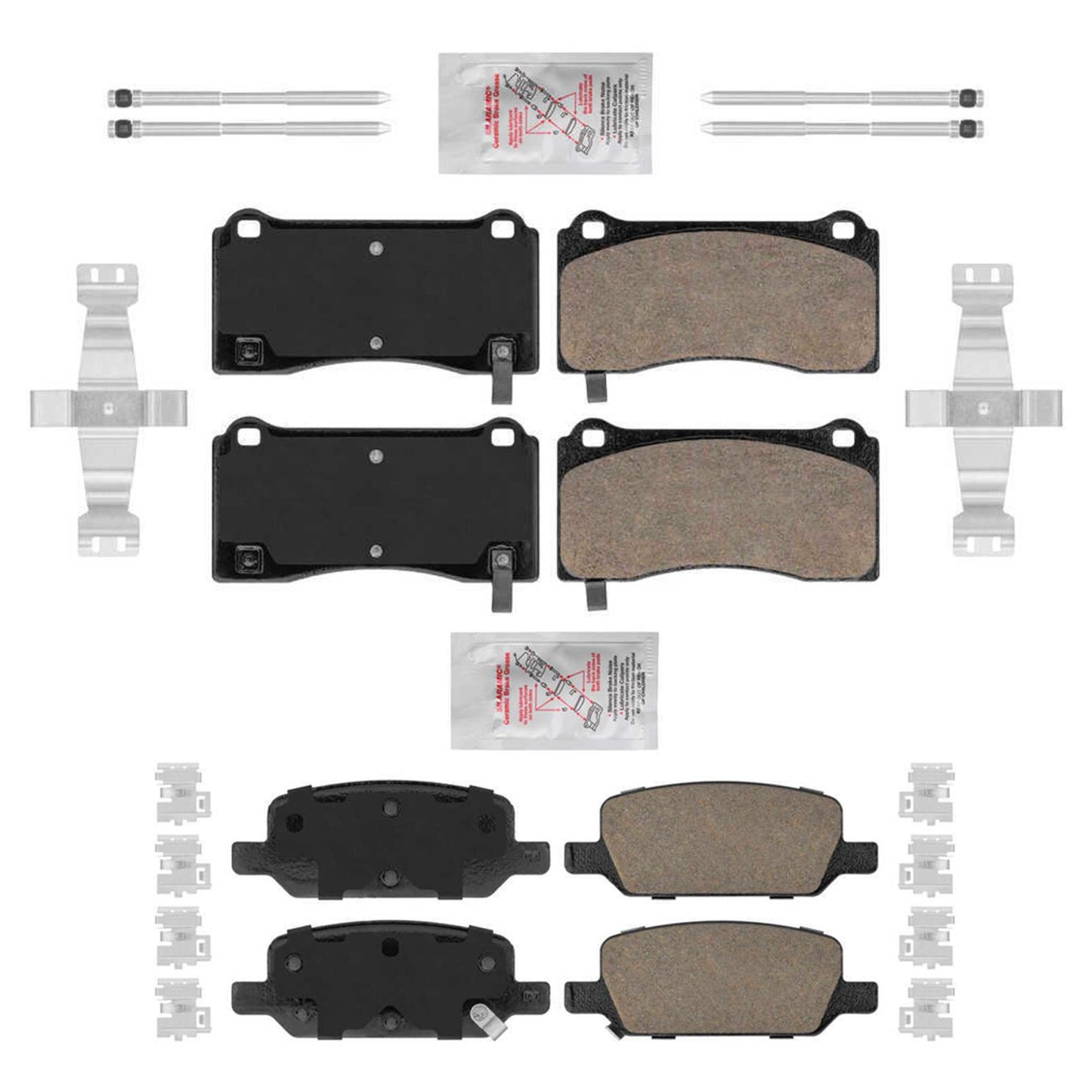Front & Rear Ceramic Disc Brake Pads for Tesla Longe Range Model Y 2020-2024