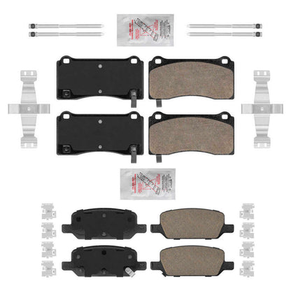Front & Rear Ceramic Disc Brake Pads for Tesla Longe Range Model Y 2020-2024