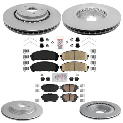 Coated Disc Brake Rotors & Brake Pads for Lexus NX250 NX350 2022 2023 2024 2025