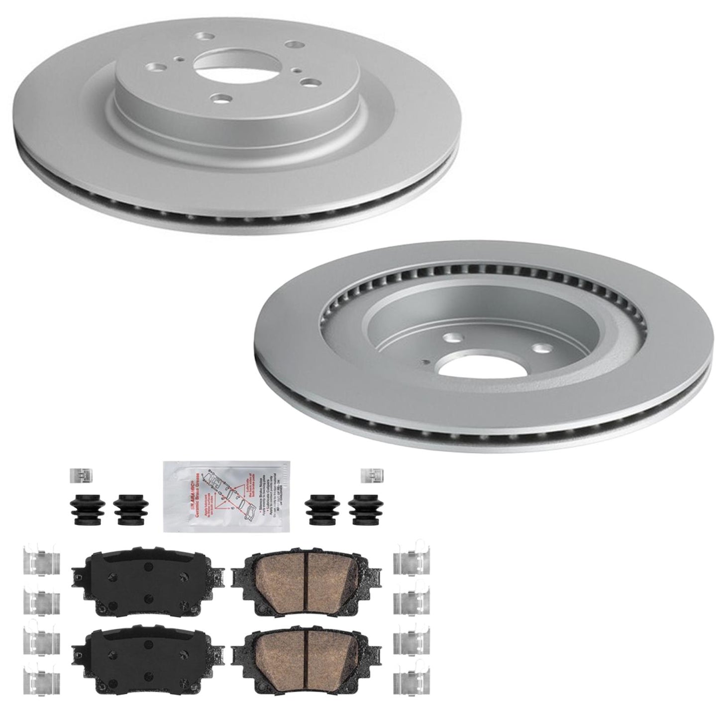 Rear Coated Disc Brake Rotors & Brake Pads for Lexus NX250 NX350 2022 2023 2025