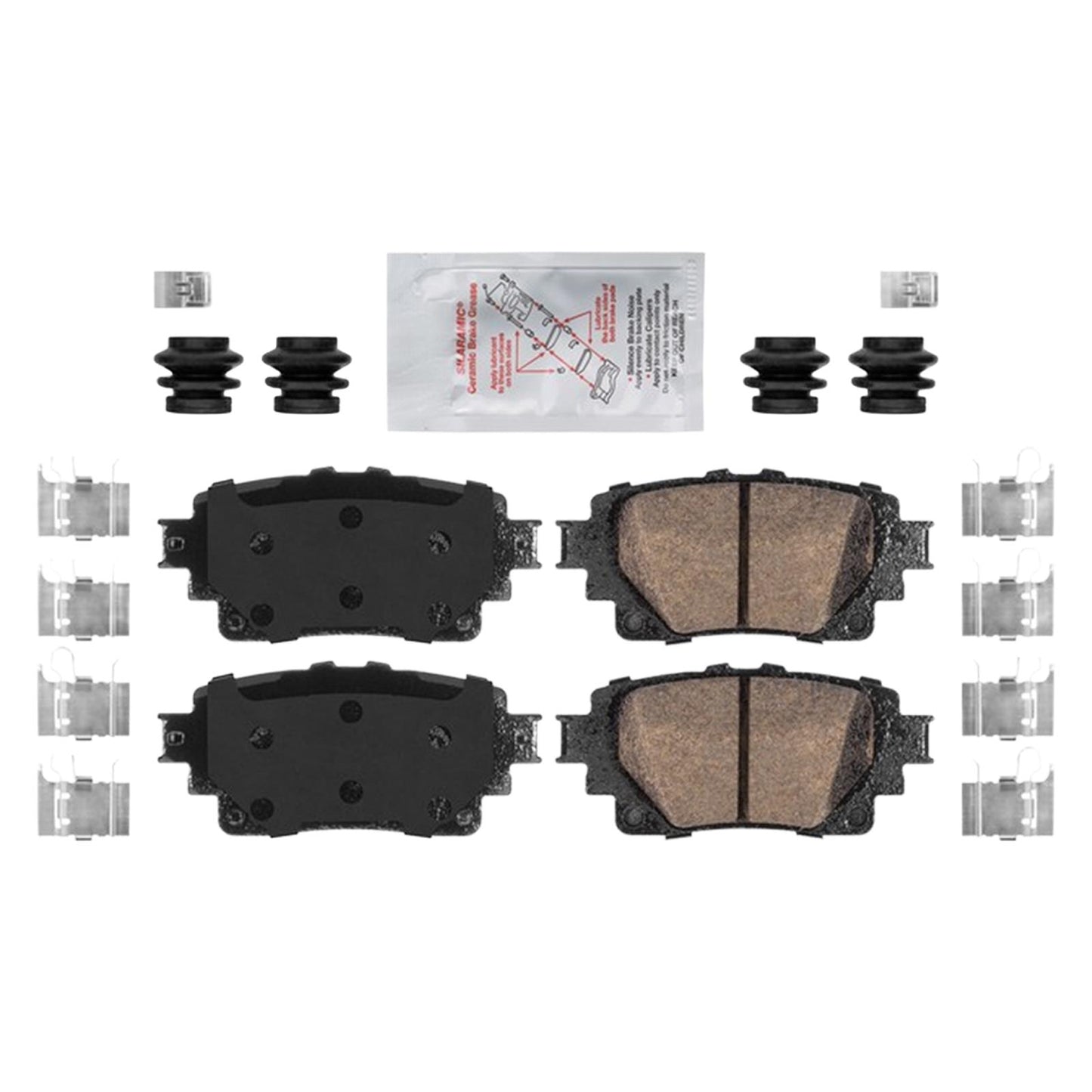 Rear Coated Disc Brake Rotors & Brake Pads for Lexus NX250 NX350 2022 2023 2025