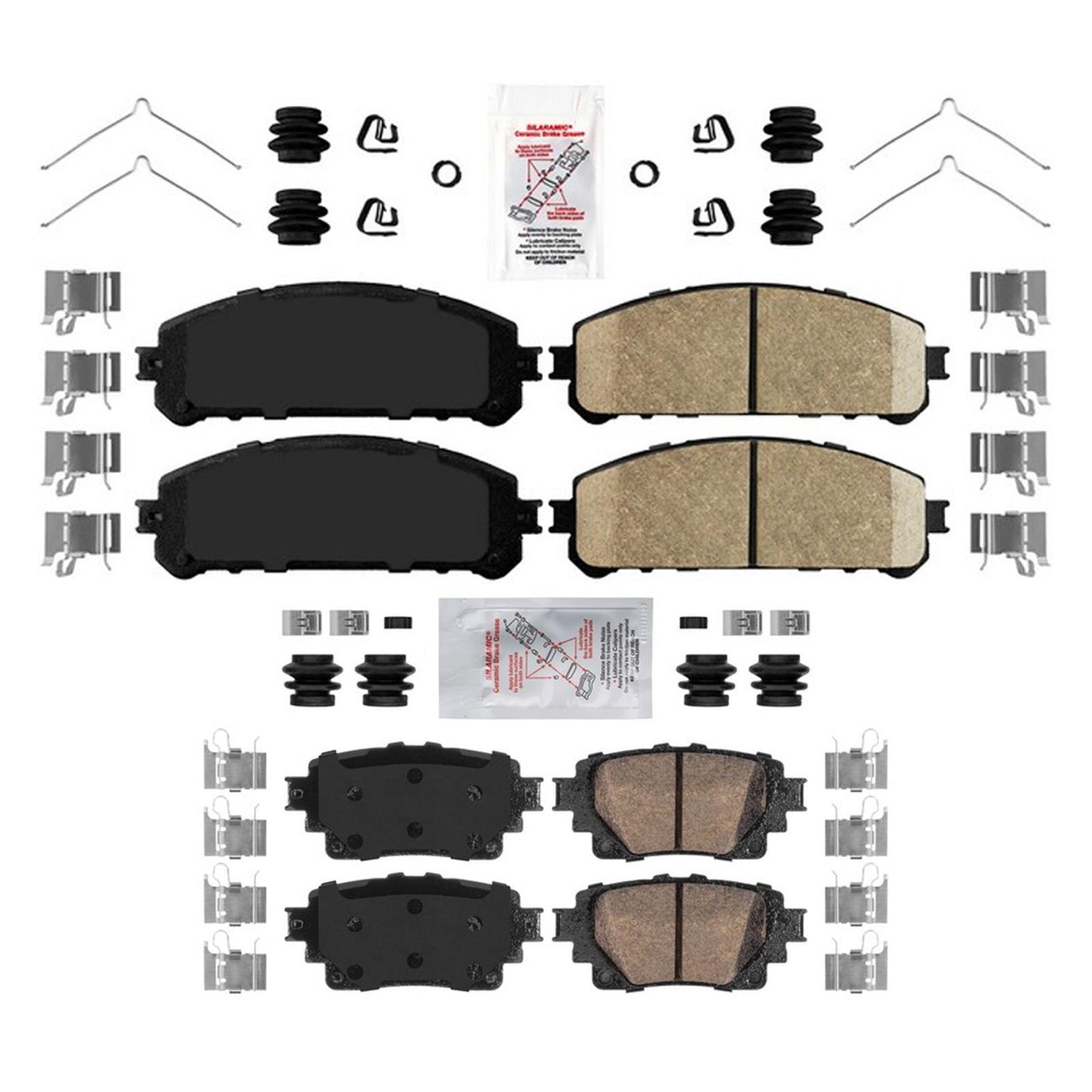 Front and Rear AME Ceramic Disc Brake Pads for Lexus NX250 NX350 2022 2024 2025