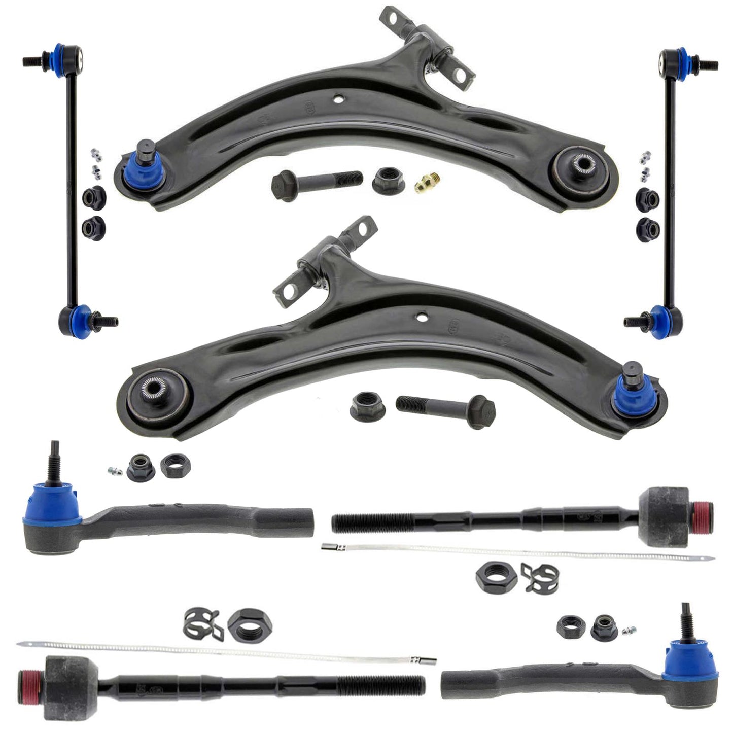 Greaseable Control Arms Tie Rods Sway Bar Links for Nissan Rogue 2008 2010 2013