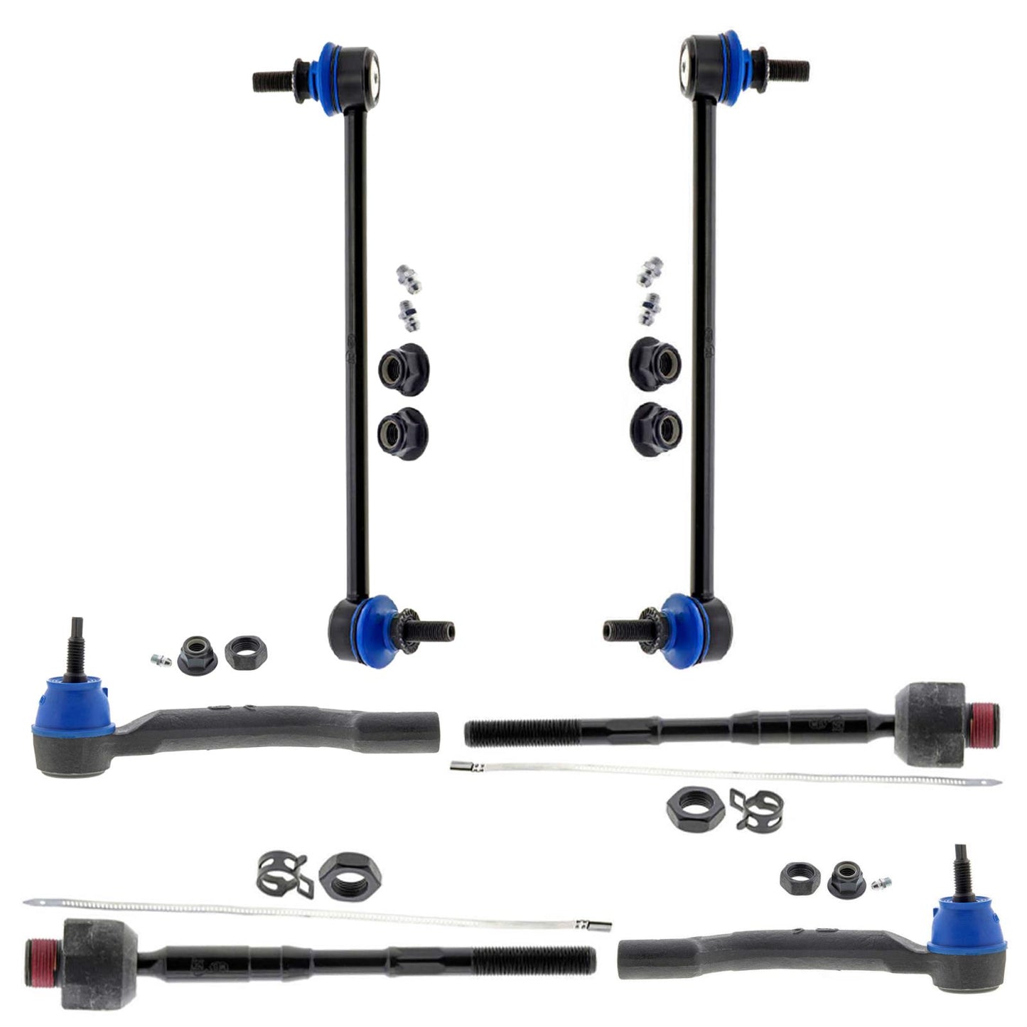 Greaseable Control Arms Tie Rods Sway Bar Links for Nissan Rogue 2008 2010 2013