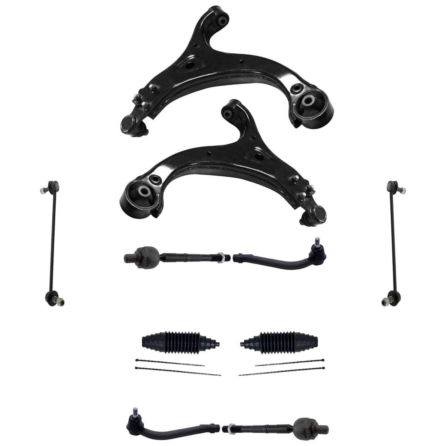 Frt Coil Spring Struts Control Arms Tie Rods for Hyundai Veracruz 2007 2010 2012
