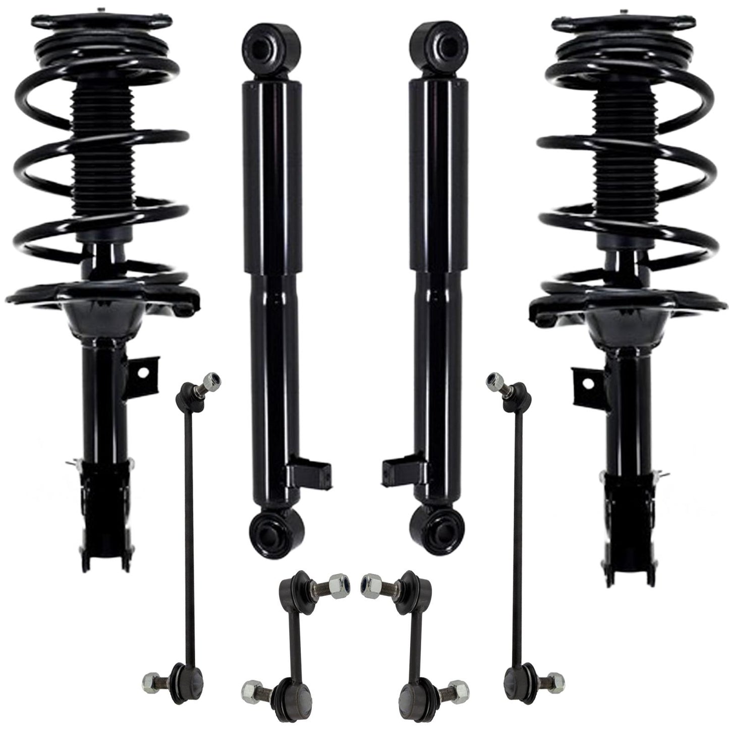 Frt Coil Spring Struts Shocks Sway Bar Links for Hyundai Veracruz 2007 2010 2012
