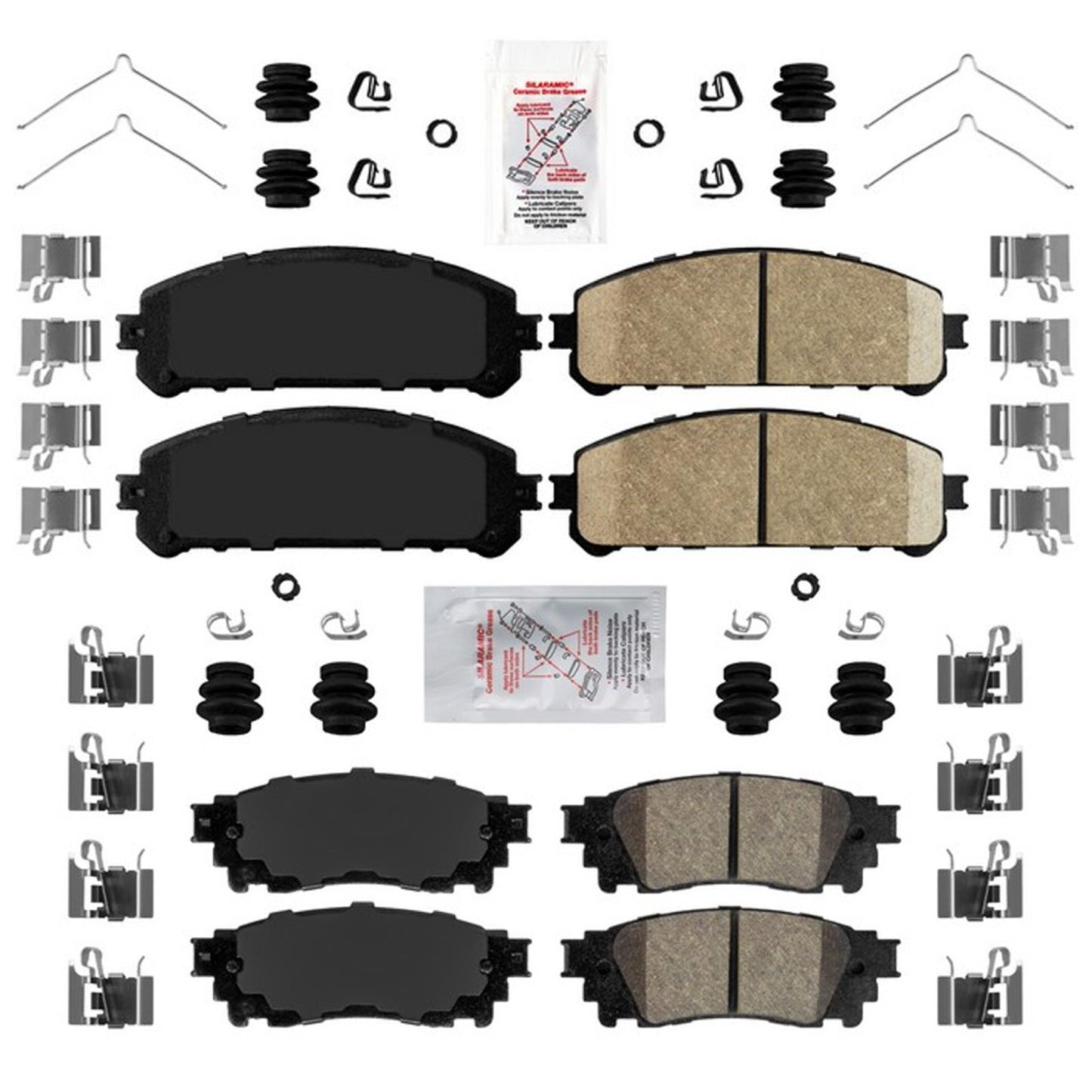 Front and Rear Ceramic Disc Brake Pads for Lexus RX350 RX450h hL 2016 2021 2022