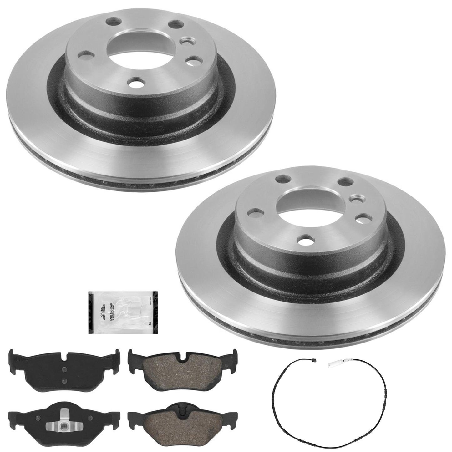 Rear Disc Brake Rotors R90 Pads For BMW 328i 10-11 Rear Wheel Drive Coupe Sedan