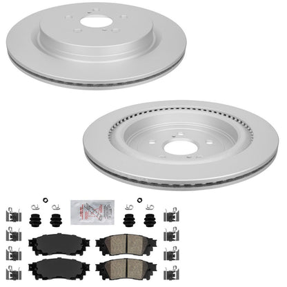 Rear Coated Disc Brake Rotors & Brake Pads for Lexus RX350 RX450h hL 2016-2022