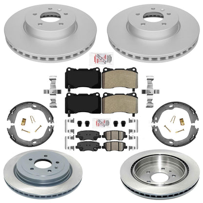Coated Disc Brake Rotors Brake Pads for Cadillac ATS Dual Piston Caliper 13-19