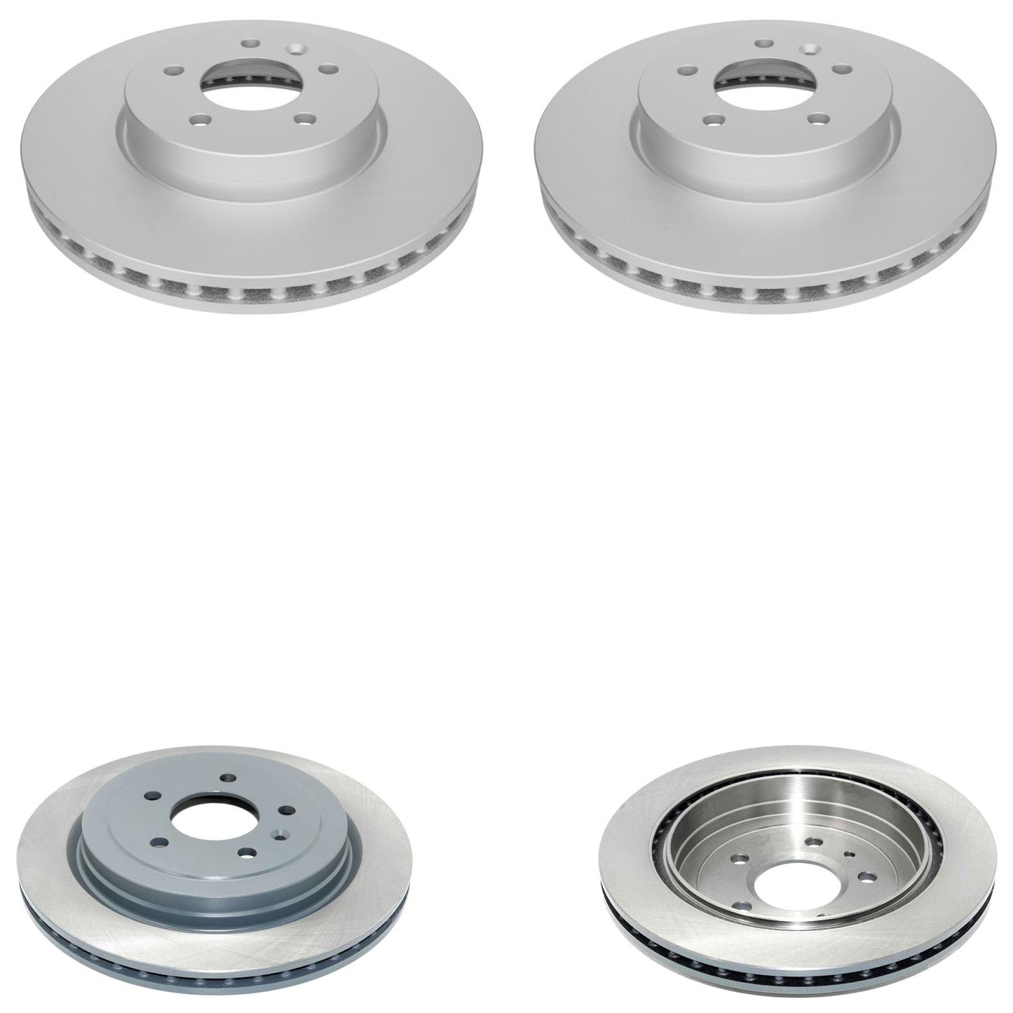 Coated Disc Brake Rotors Brake Pads for Cadillac ATS Dual Piston Caliper 13-19