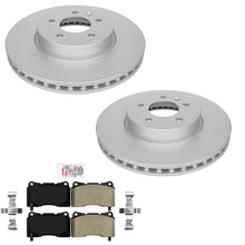F Coated Disc Brake Rotors Brake Pads for Cadillac ATS Dual Piston Caliper 13-19