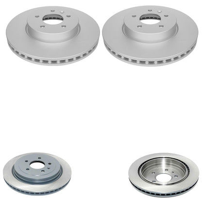 Coated Disc Brake Rotors Brake Pads for Cadillac ATS Single Piston Caliper 13-19