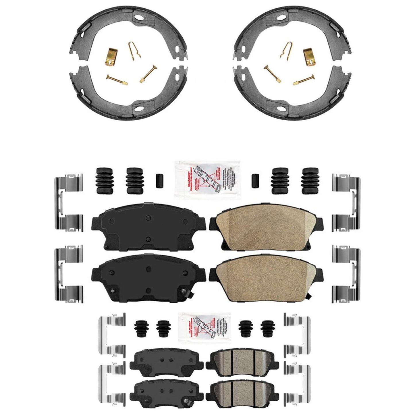 Coated Disc Brake Rotors Brake Pads for Cadillac ATS Single Piston Caliper 13-19