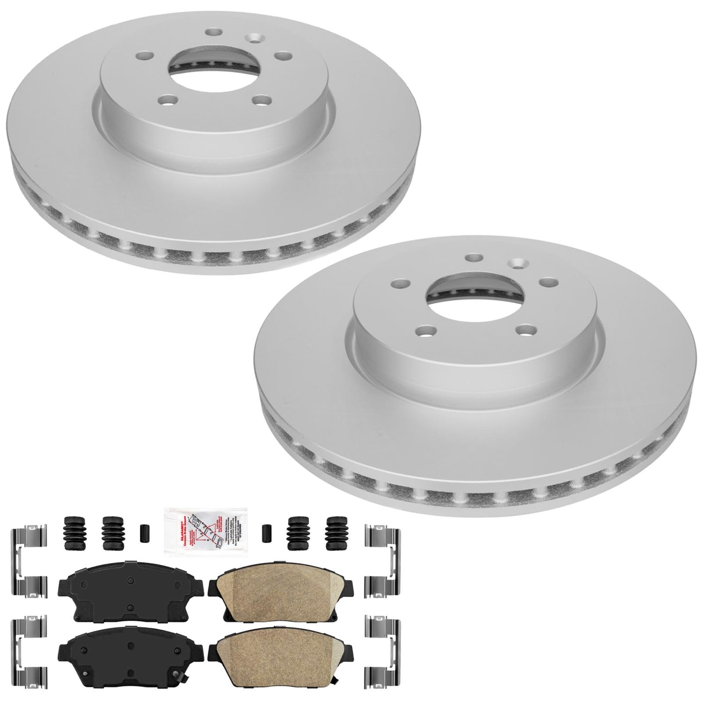 Ft Coated Disc Brake Rotors Brake Pads for Cadillac ATS Single Piston Cal 13-19