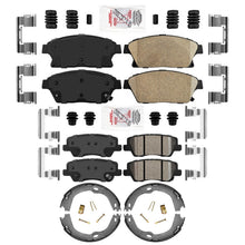 F&R Disc Brake Pads Parking Shoes for Cadillac ATS Single Piston Caliper 13-19