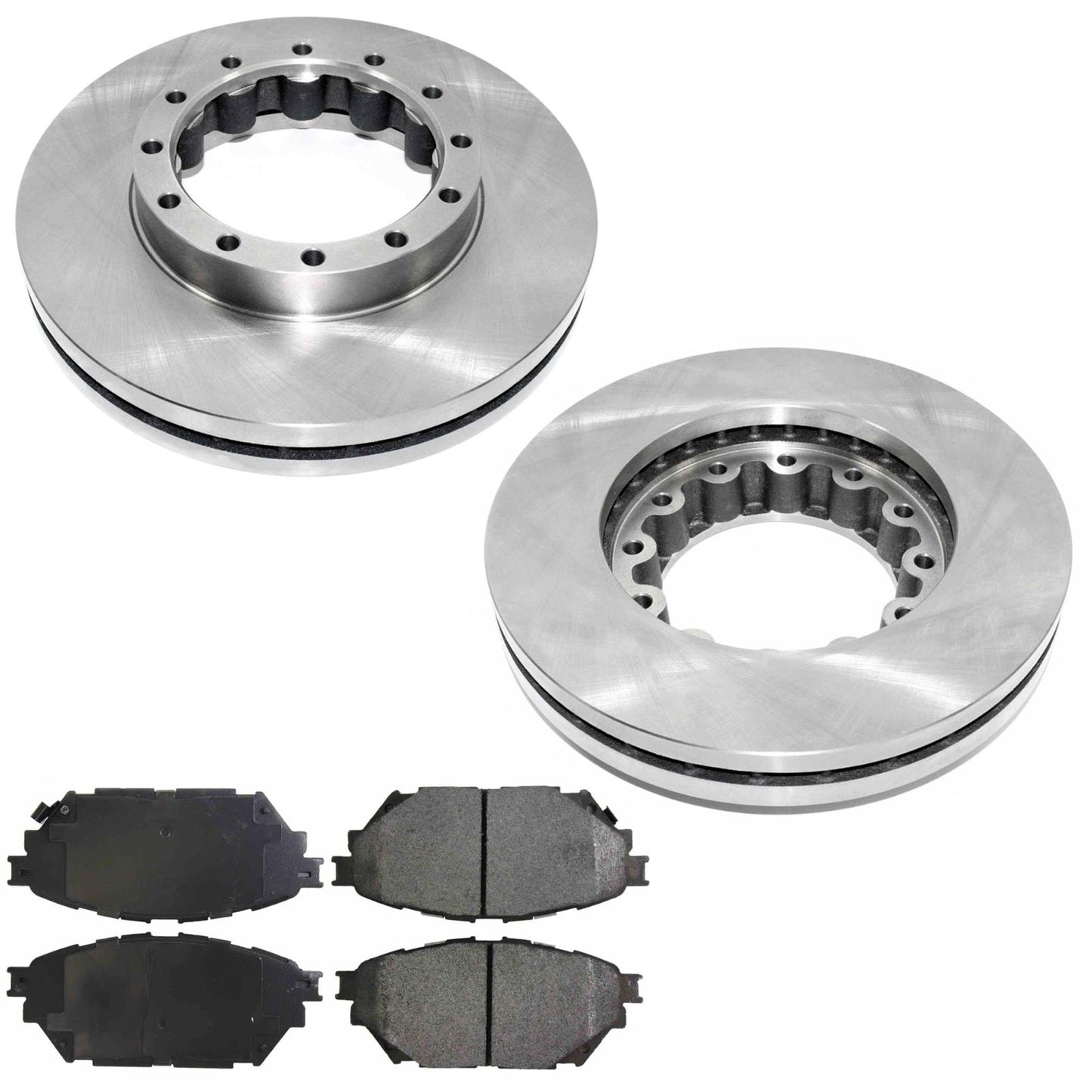 Rear Disc Brake Rotors & Fleet Duty Pads for Mitsubishi Fuso Canter FE160 12-13
