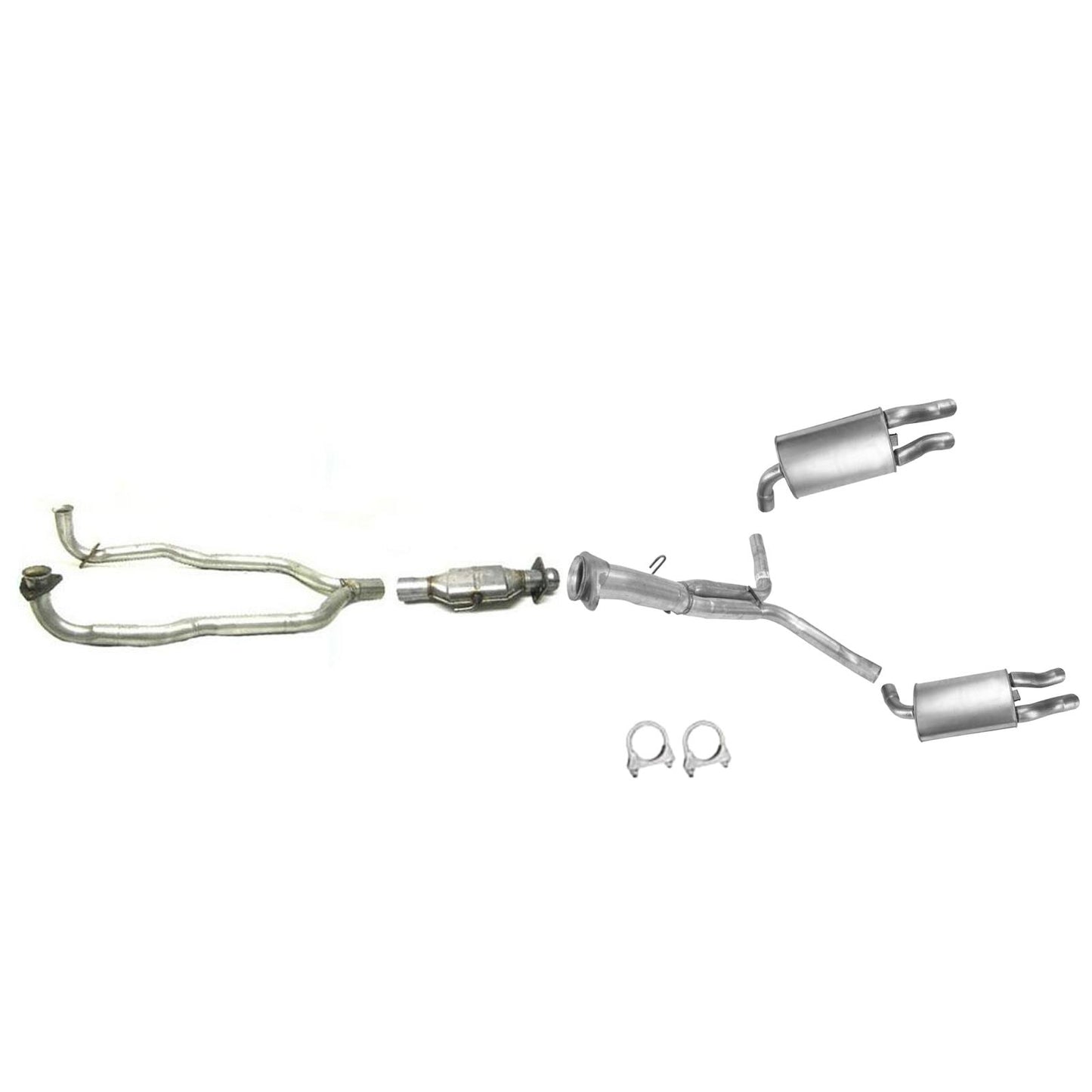 Front Y Pipe Exhaust System Catalytic Converter for 1986-1990 Chevrolet Corvette