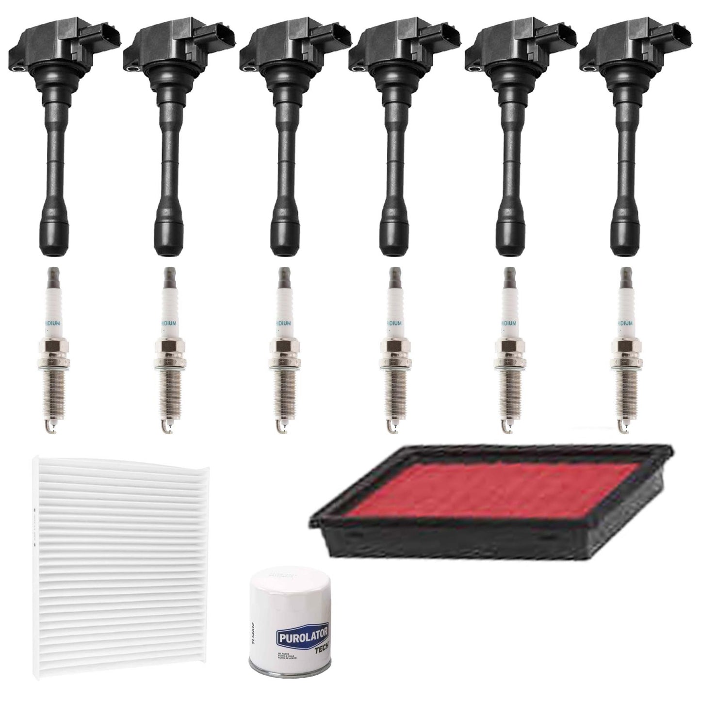 Ignition Coil Iridium Spark Plugs & Filters For Infiniti Q50 3.0L 2016 2023 2024