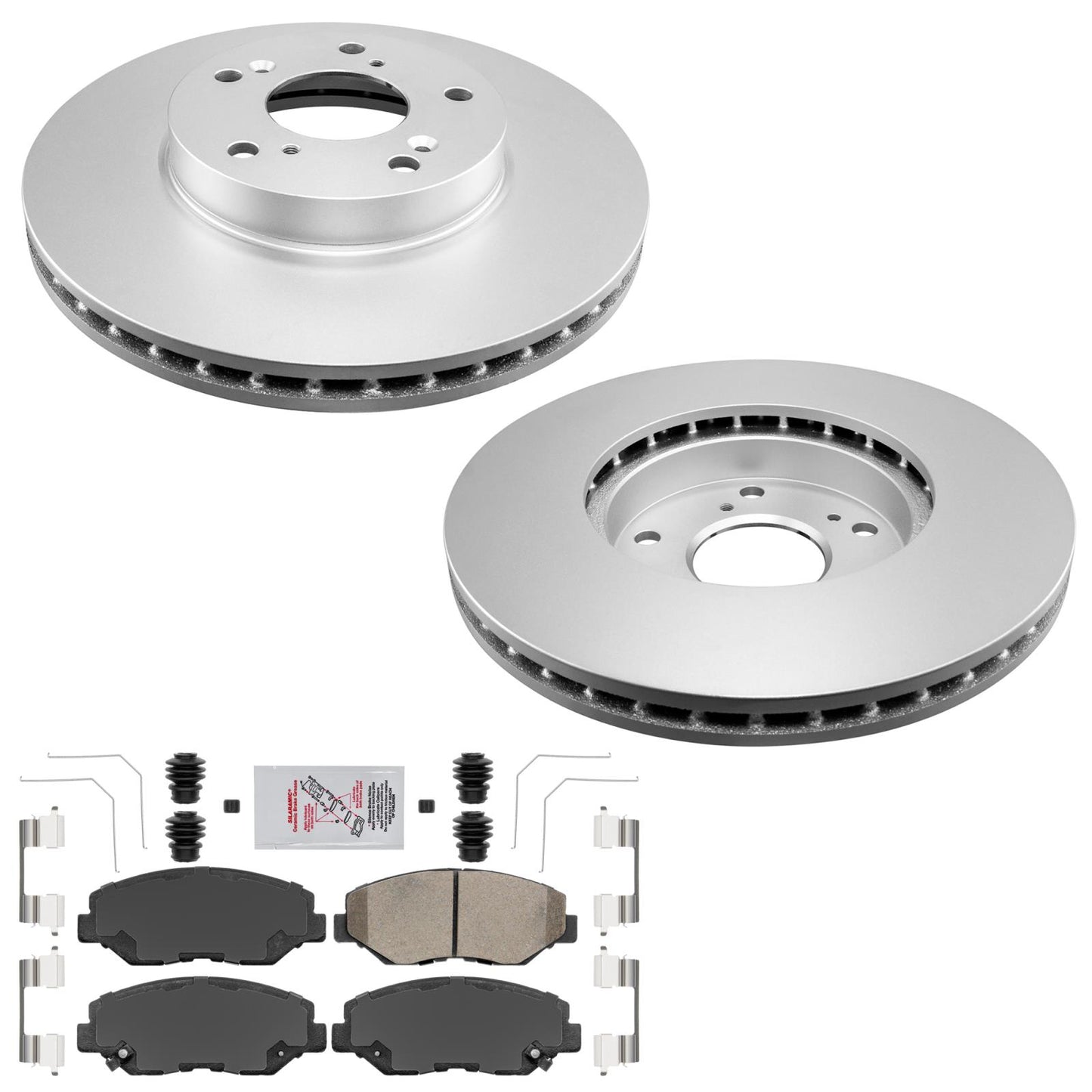 GEO Coated Front Disc Brake Rotors Pads for Honda Accord 03-07 2.4L DX LX