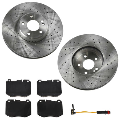 Front Disc Brake Rotors EPS Pads For Mercedes Benz C300 AMG Sport Package 15-21