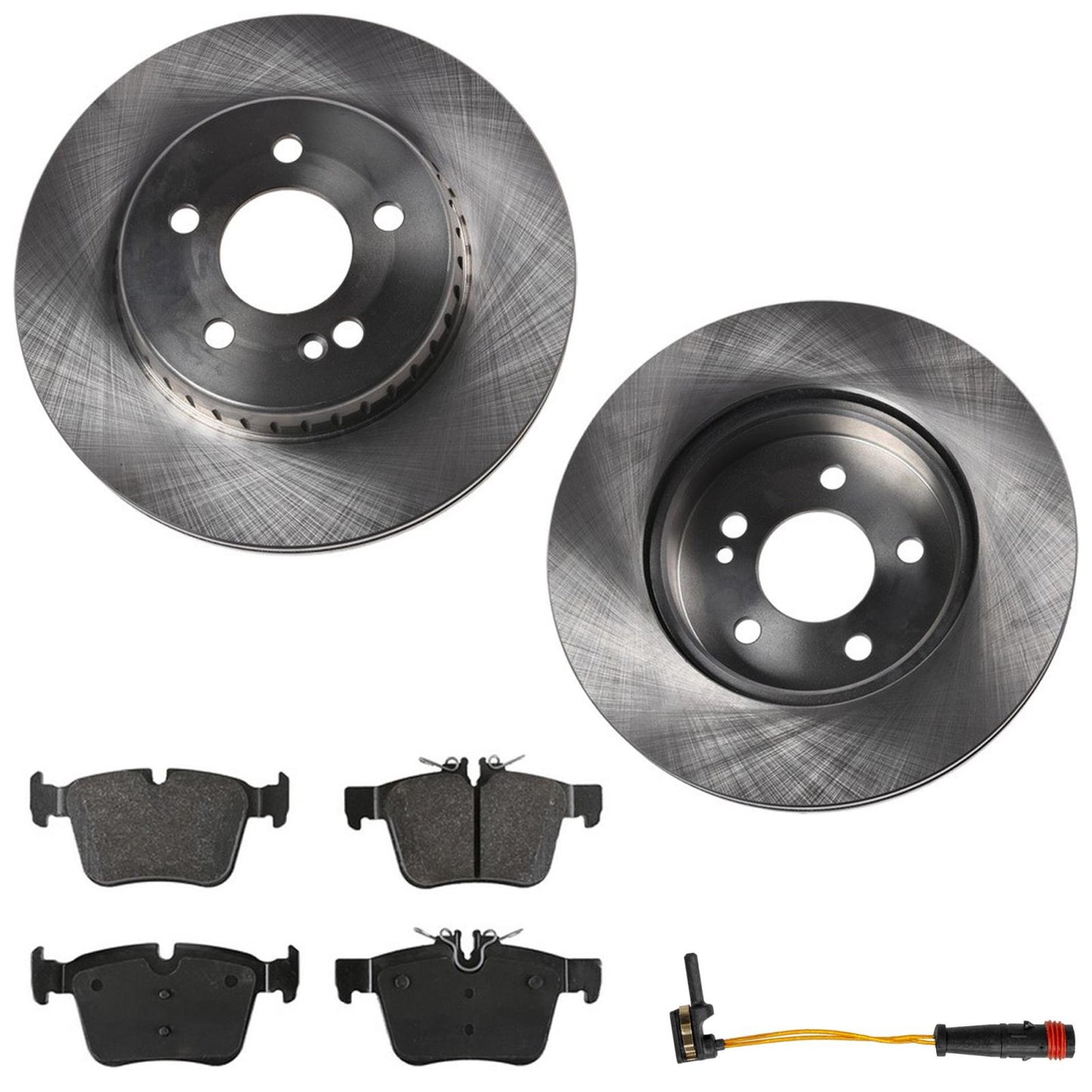 Rear Brake Rotors EPS Pads For Mercedes Benz C300 AMG Sport Package 2015-2021