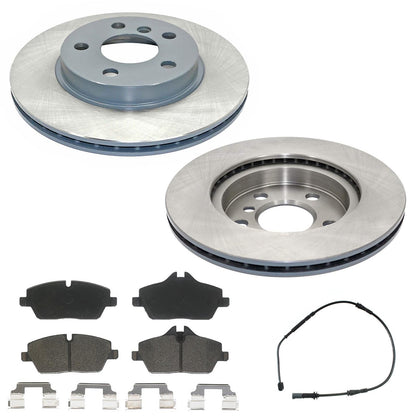 PRO GEO Coated Front Disc Brake Rotors Pads for BMW i3 i3s 2014 2015 2016 2021