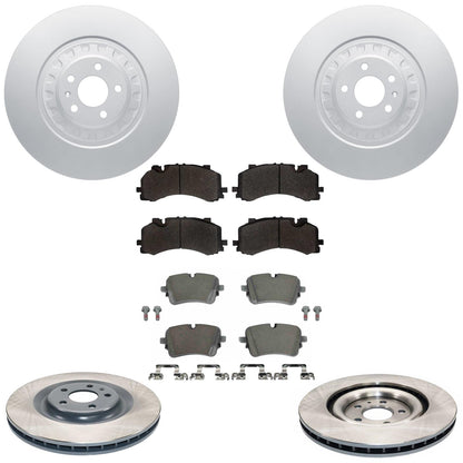Front & Rear GEO Coated Rotors & EPS Brake Pads For Audi SQ7 SQ8 2020-2026 400MM