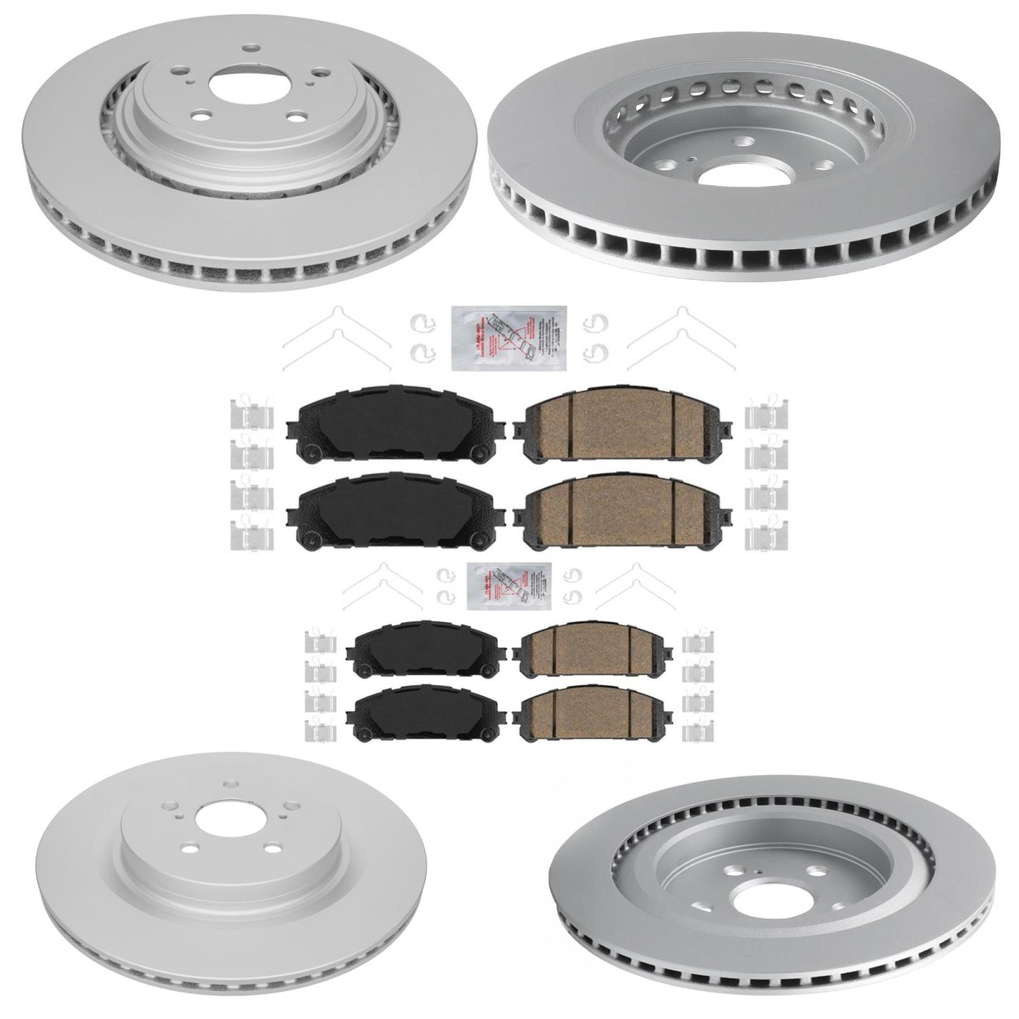 Pastillas de cerámica para rotores de freno de disco delantero y trasero para Toyota Highlander 2020-2022