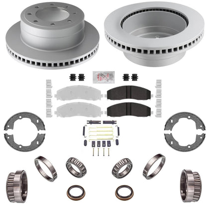 Rear Brake Rotors Pads Wheel Bearings for Ford F250 Super Duty 2017 2020 2022