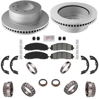 Rear Brake Rotors Pads Wheel Bearings for Ford F250 Super Duty 2023 2025 2026