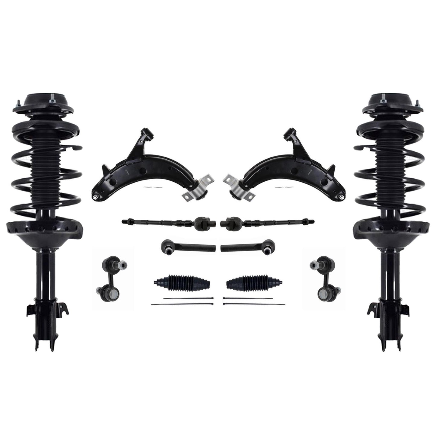 Front Spring Struts Control Arm Ball Joints Tie Rods for Subaru Forester 06-08