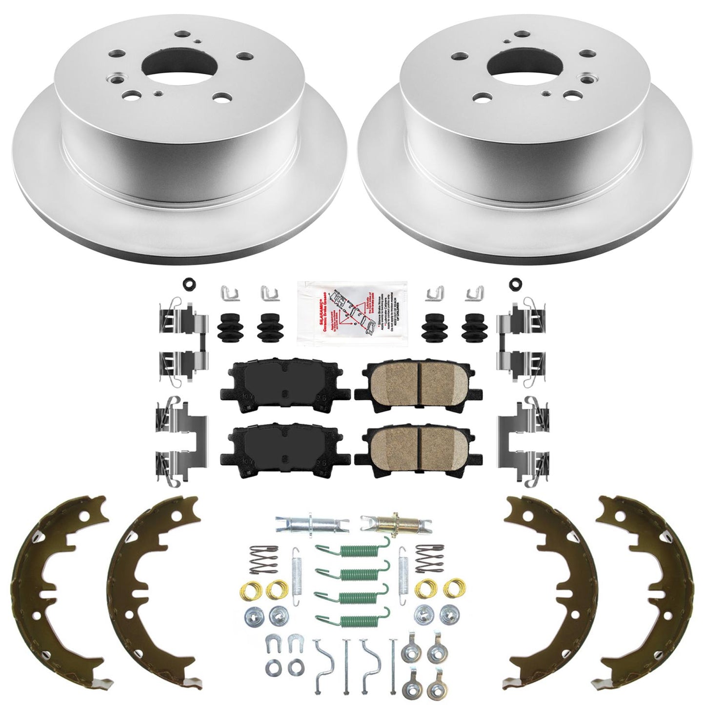 Rear Improved Coated Disc Brake Rotors Brake Pads For Lexus RX350 RX400h 06-09