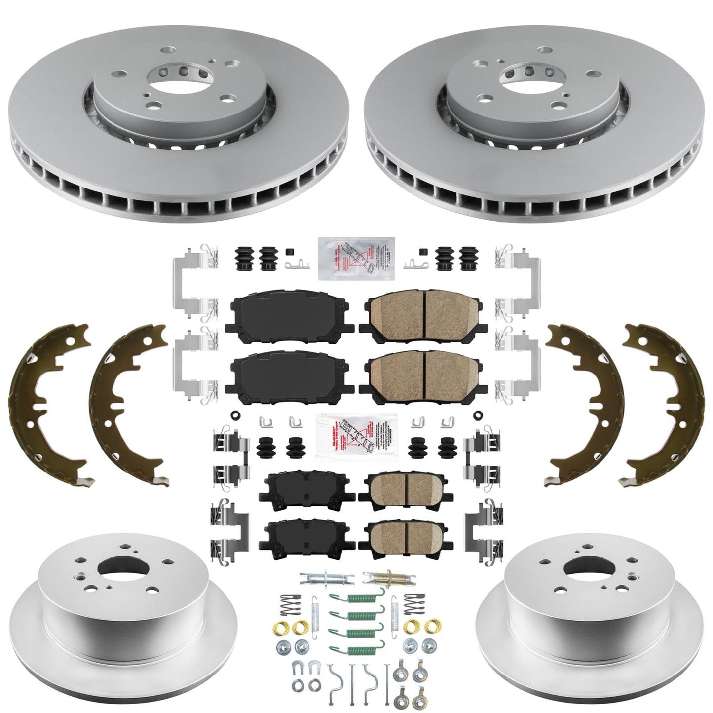 Improved Coated Disc Brake Rotors Brake Pads For Lexus RX350 RX400h 2006-2009