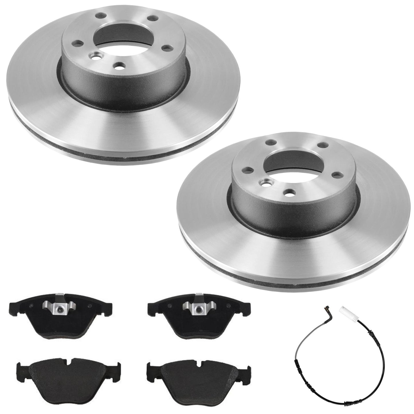 Front Disc Brake Rotors R90 Pads For BMW 328i 08-09 Rear Wheel Drive Coupe Sedan