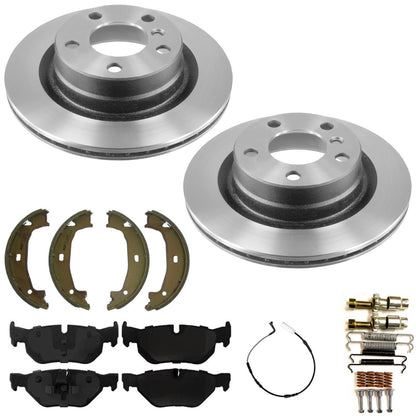 Rear Disc Brake Rotors R90 Pads For BMW 328i 08-09 Rear Wheel Drive Coupe Sedan