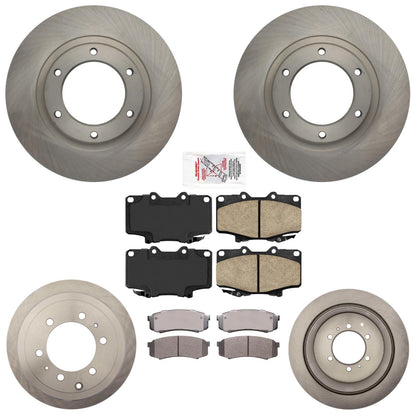 Front & Rear Brake Pads Rotors For Toyota Land Cruiser 93-97 & Lexus LX450 96-97