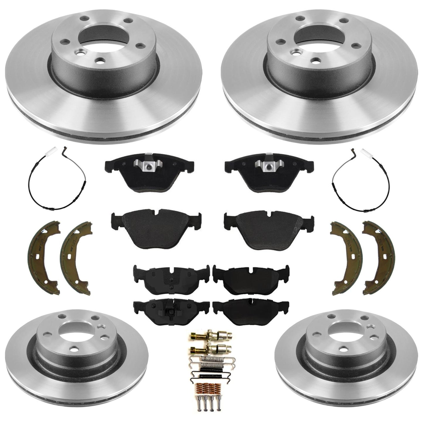 Disc Brake Rotors R90 Pads For BMW 328i 2008-2009 Rear Wheel Drive Coupe Sedan