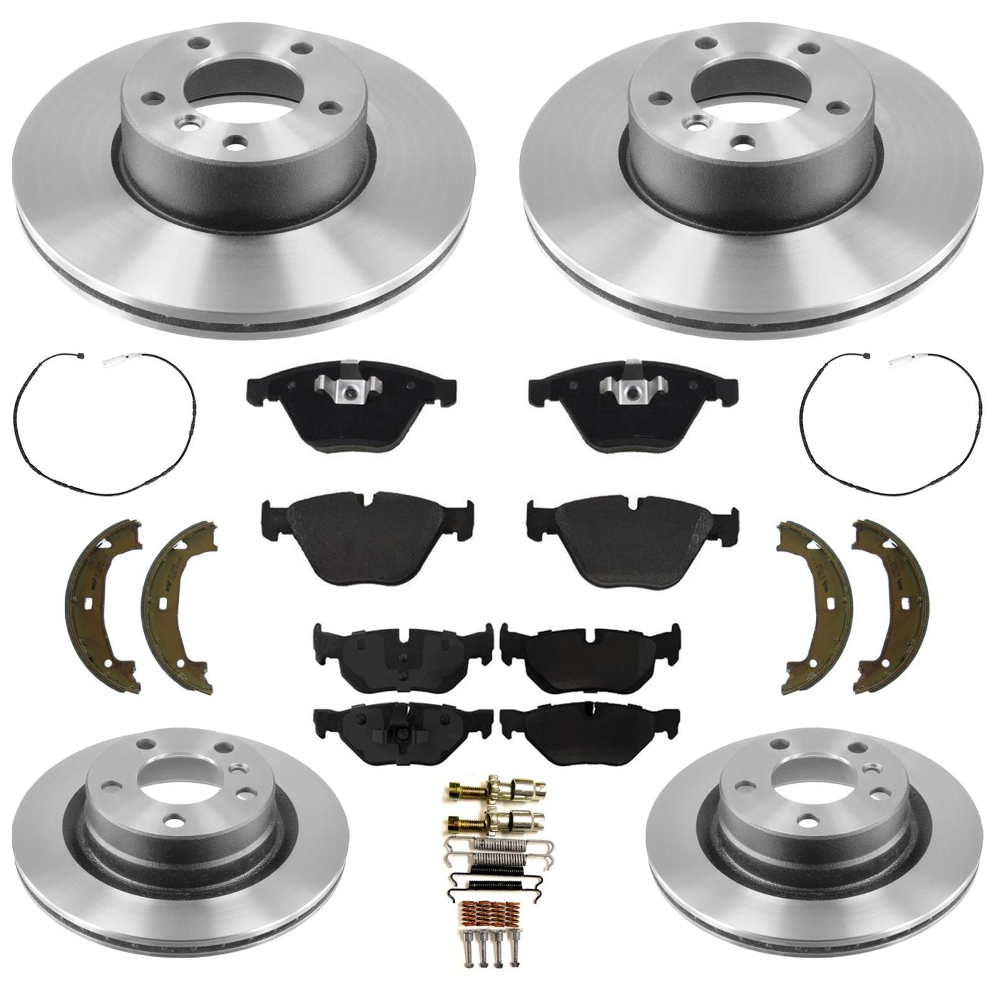 Disc Brake Rotors R90 Pads For BMW 328i 2010-2011 Rear Wheel Drive Coupe Sedan