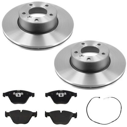 Front Disc Brake Rotors R90 Pads For BMW 328i 10-11 Rear Wheel Drive Coupe Sedan